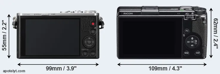 Comparison GM1 or GR IIIx rear