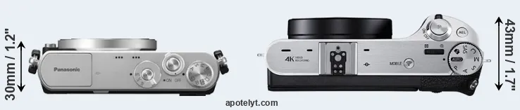 Compare GM1 versus NX500 top