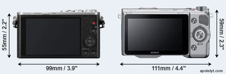Comparison GM1 or NEX-5T rear