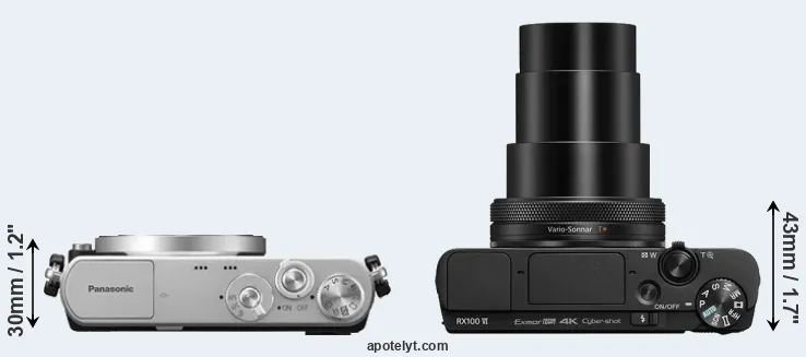 Compare GM1 versus RX100 VI top