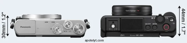 Compare GM1 versus ZV-1 top