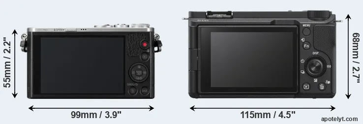 Comparison GM1 or ZV-E10 II rear