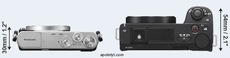 Compare GM1 versus ZV-E10 II top