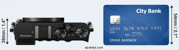 GM5 versus credit card top view