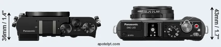 Compare GM5 versus LX5 top