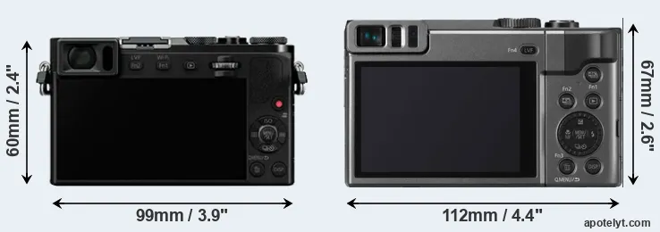 Comparison GM5 or TZ90 rear
