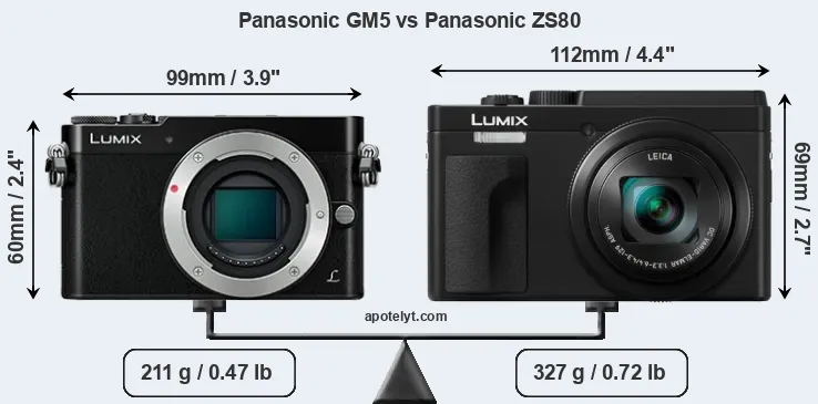 Size Panasonic GM5 vs Panasonic ZS80