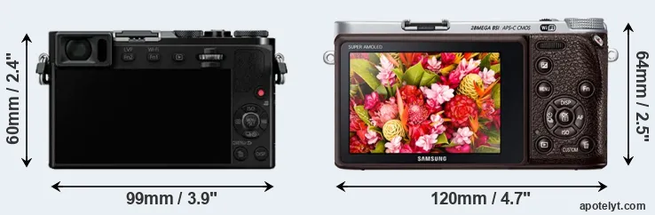 Comparison GM5 or NX500 rear