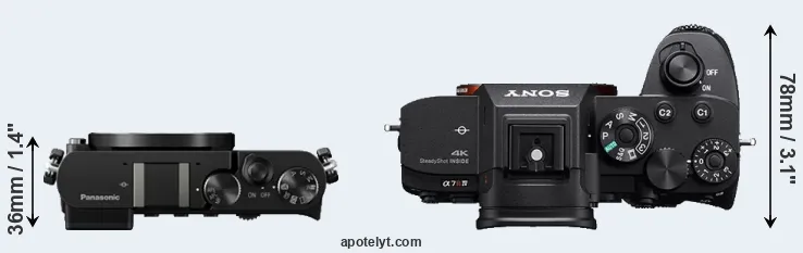 Compare GM5 versus A7R IV top