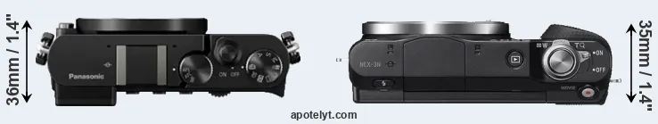 Compare GM5 versus NEX-3N top