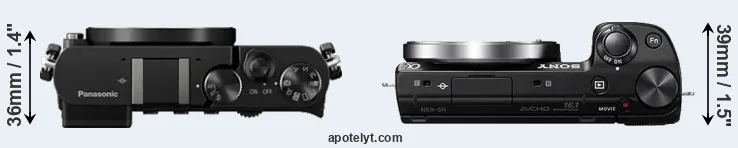 Compare GM5 versus NEX-5R top