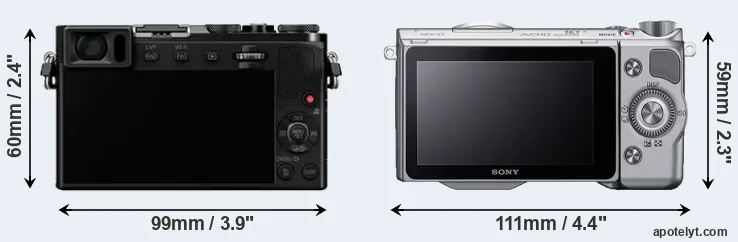 Comparison GM5 or NEX-5T rear