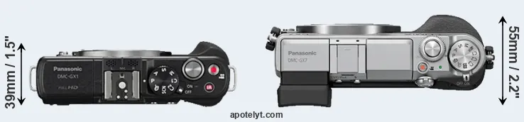 Compare GX1 versus GX7 top