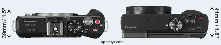 Compare GX1 versus ZS70 top