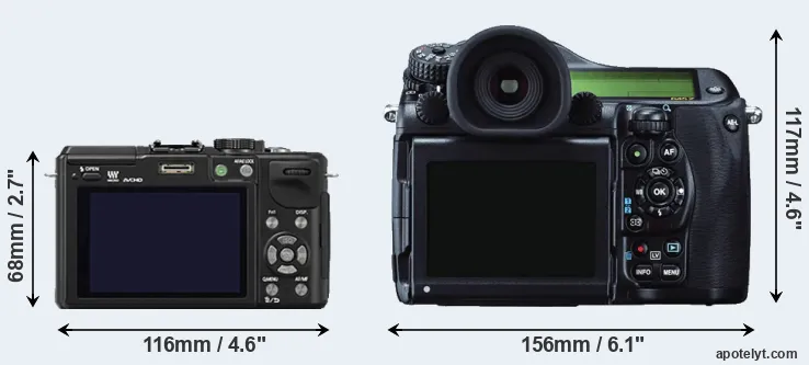 Comparison GX1 or 645Z rear