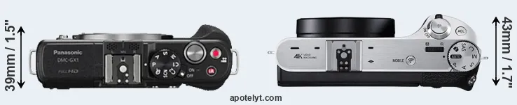 Compare GX1 versus NX500 top