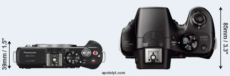 Compare GX1 versus A3000 top