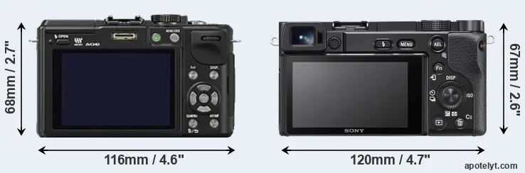 Comparison GX1 or A6100 rear