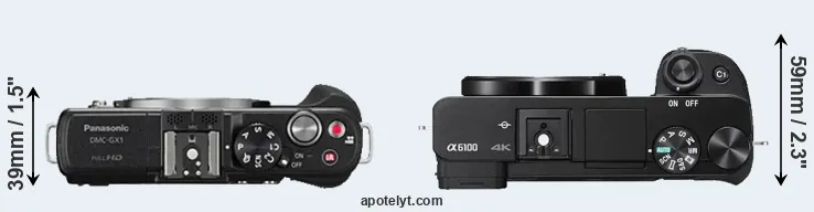Compare GX1 versus A6100 top