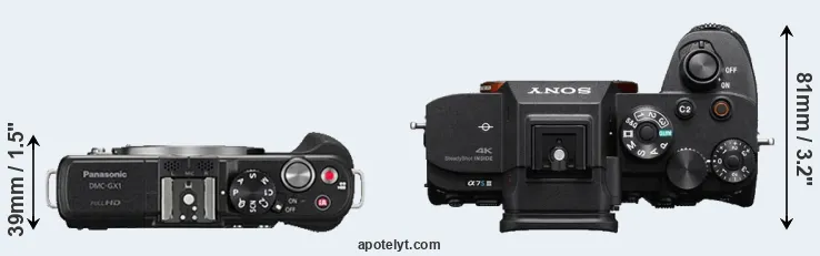 Compare GX1 versus A7S III top