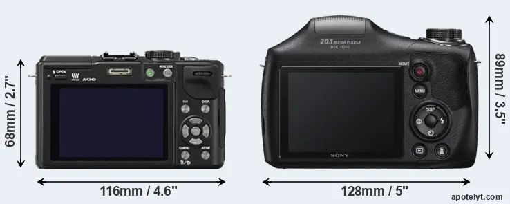 Comparison GX1 or H300 rear