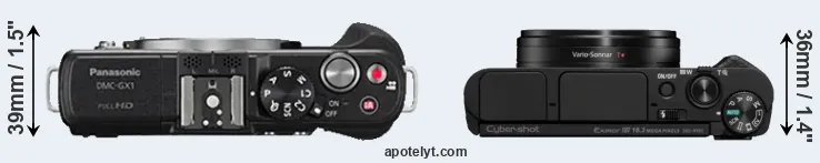 Compare GX1 versus HX95 top