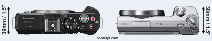 Compare GX1 versus NEX-5 top