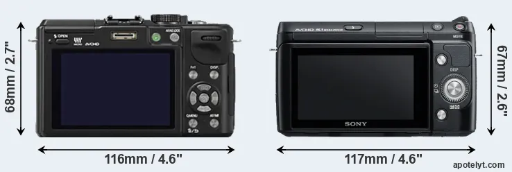 Comparison GX1 or NEX-F3 rear