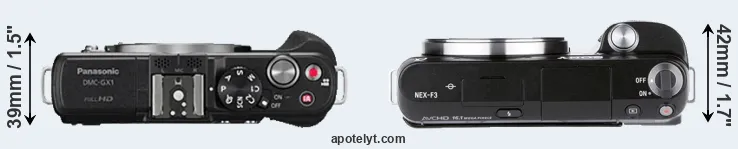 Compare GX1 versus NEX-F3 top