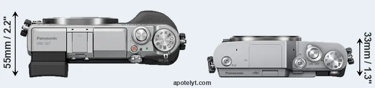 Compare GX7 versus GX850 top