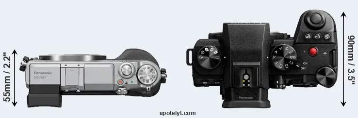 Compare GX7 versus S5 II top