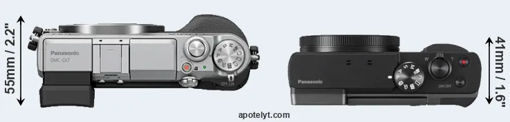 Compare GX7 versus TZ90 top