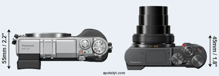 Compare GX7 versus ZS200 top