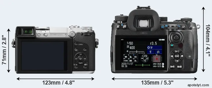 Comparison GX7 or K-3 III rear