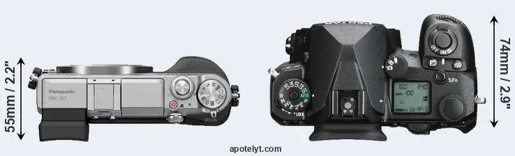 Compare GX7 versus K-3 III top