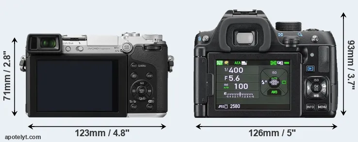 Comparison GX7 or K-70 rear