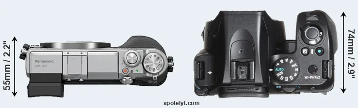 Compare GX7 versus K-70 top