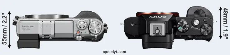 Compare GX7 versus A7 top