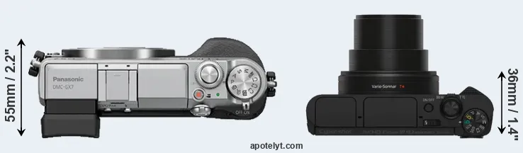 Compare GX7 versus HX80 top