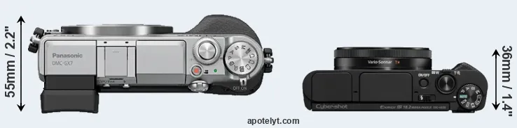 Compare GX7 versus HX99 top