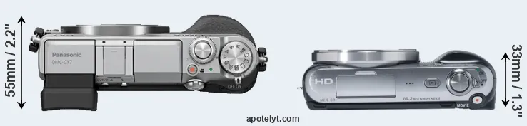 Compare GX7 versus NEX-C3 top
