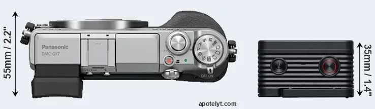 Compare GX7 versus RX0 II top