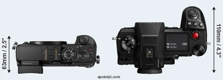Compare GX8 versus S1H top