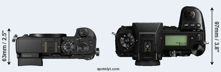 Compare GX8 versus S1R top