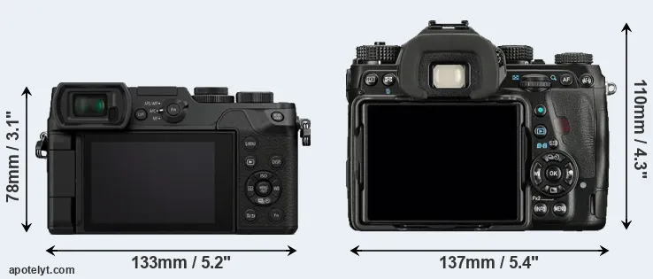 Comparison GX8 or K-1 rear