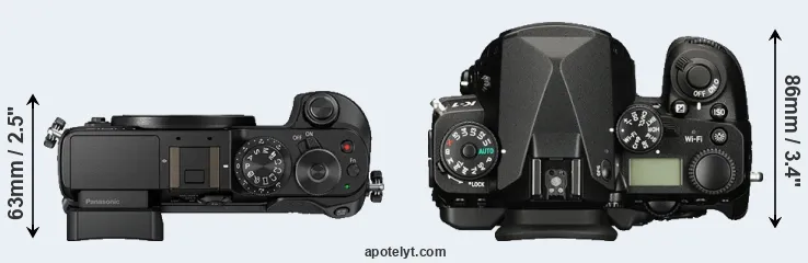 Compare GX8 versus K-1 top