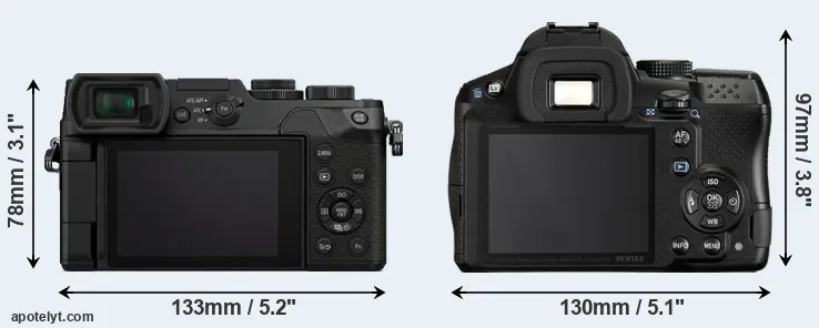 Comparison GX8 or K-30 rear
