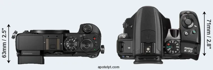 Compare GX8 versus K-30 top