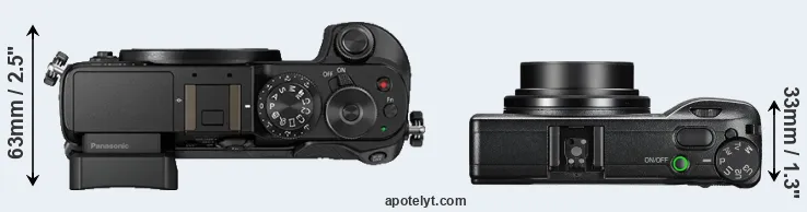 Compare GX8 versus GR III top