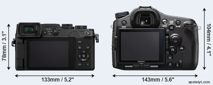 Comparison GX8 or A77 II rear